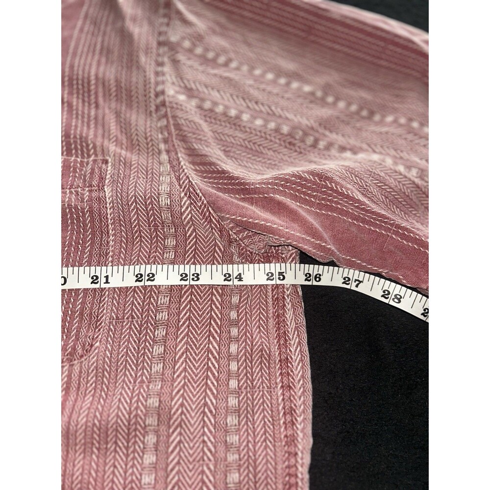 100% Silk Casual Short Sleeve Button Up XL  Johnston & Murphy Mens’s Red Design - Picture 4 of 10